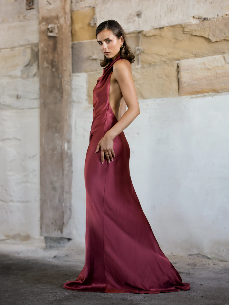 Gaia Dress - Wine