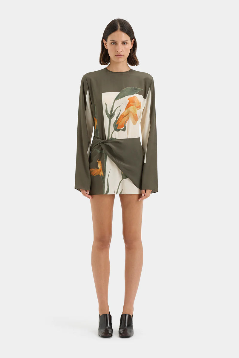sir constance twisted silk mini dress SIR the label CONSTANCE TWIST MINI DRESS by SIR