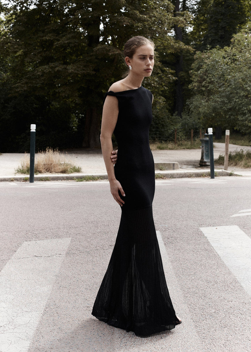 sir black dress Linen minidress in black - SIR