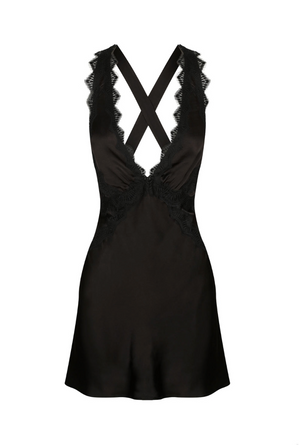shona joy camille lace cross back mini dress Shona Joy Camille Cross Back Mini Dress in Fern & Black