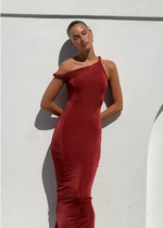 The Long Poppy Dress - Cherry