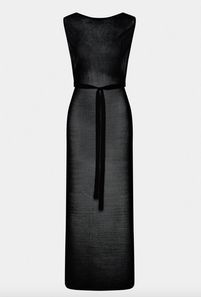 Coastline Tie Dress (Black)