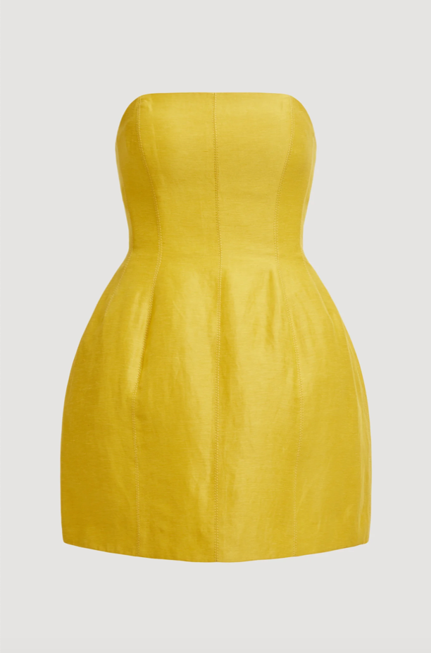 knee length dresses for ladies Baret Strapless Mini Dress-SUNSET SKY / 4