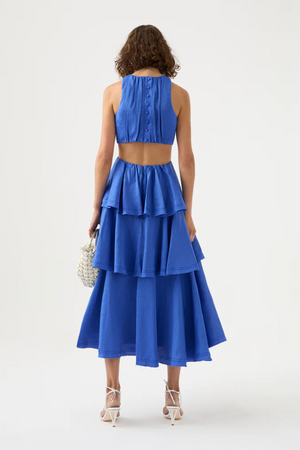 aje wave cut out dress Aje Wave Cut Out Ring Midi Dress