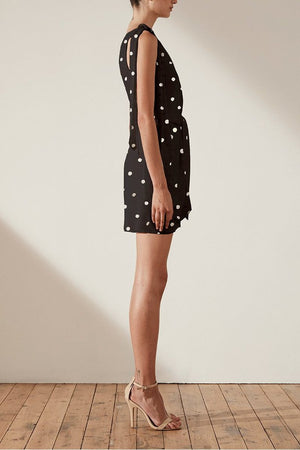 avery one shoulder mini dress AVERY ONE SHOULDER TIE MINI DRESS