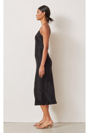 classic midi dress bec and bridge Blaise Blue Satin Maxi Dress - US 4