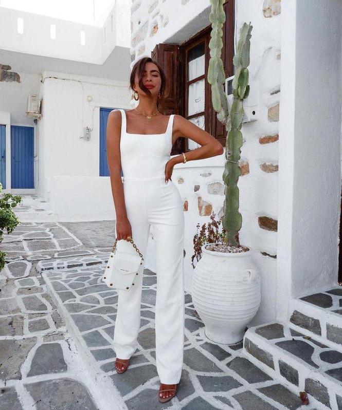 Macey Jumpsuit in White